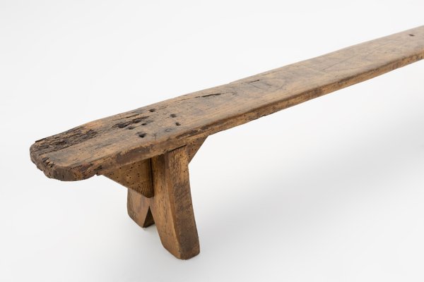 Decorative Wooden Low Bench, France, 1850s-YSY-2027724