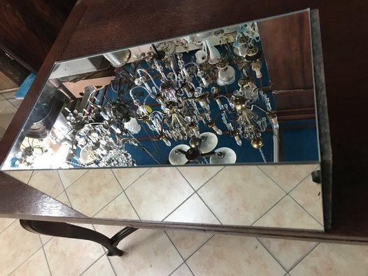 Decorative Wrought Metal and Hexagonal Table Mirror, 1970s-WQQ-1332141