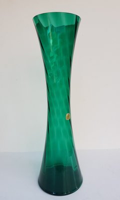 Deep Green Vase with Serrated Edge by Alfred Taube for Füge & Taube, 1960s-QDP-655806