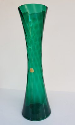 Deep Green Vase with Serrated Edge by Alfred Taube for Füge & Taube, 1960s-QDP-655806