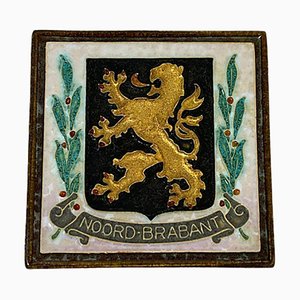 Delft Cloisonné Tile with the Coat of Arms of Noord-Brabant from Porceleyne Fles-UCH-1224324