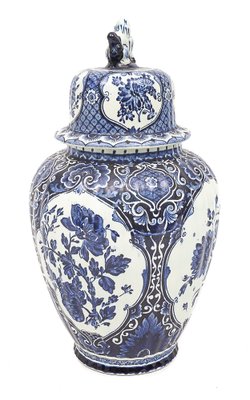 Delft Earthenware Vase from Boch Frères, 1950s-JCN-1806820