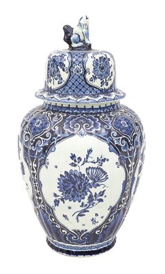 Delft Earthenware Vase from Boch Frères, 1950s-JCN-1806820