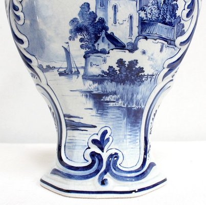 Delft Earthenware Vases from Royal Delft, Early 20th Century, Set of 2-RVK-1016321