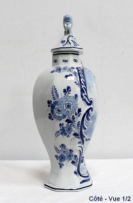 Delft Earthenware Vases from Royal Delft, Early 20th Century, Set of 2-RVK-1016321