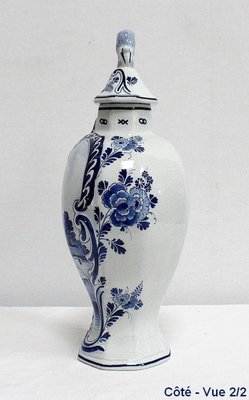 Delft Earthenware Vases from Royal Delft, Early 20th Century, Set of 2-RVK-1016321