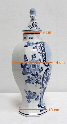 Delft Earthenware Vases from Royal Delft, Early 20th Century, Set of 2-RVK-1016321