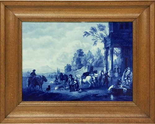 Delft Plaque After a Painting by Philips Wouwerman from Porceleyne Fles-UCH-1224582