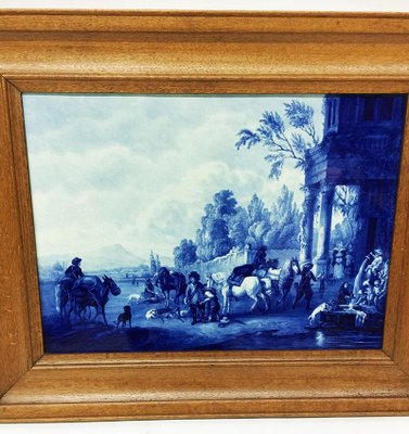 Delft Plaque After a Painting by Philips Wouwerman from Porceleyne Fles-UCH-1224582