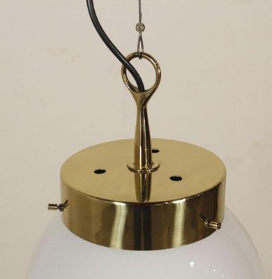 Delta Grande Pendant Light in Glass & Brass attributed to Sergio Mazza for Artemide, 1960s, Set of 2-VDW-2028620