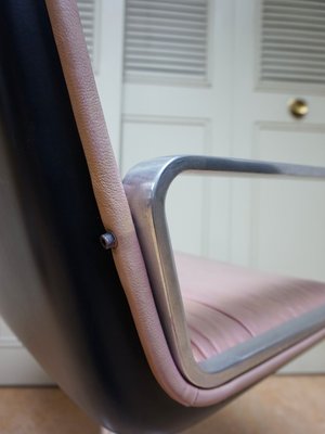 Delta Pink Leather Office Chairs from Wilkhahn, 1968, Set of 2-EA-2021426