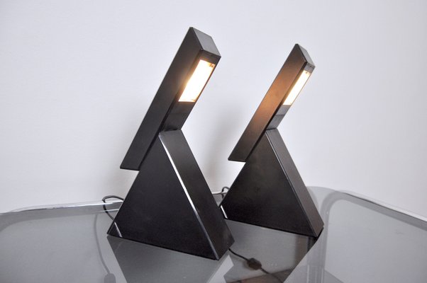 Delta Table Lamps by Mario Bertorelle for Jm Rdm, 1970s, Set of 2-EJE-877491