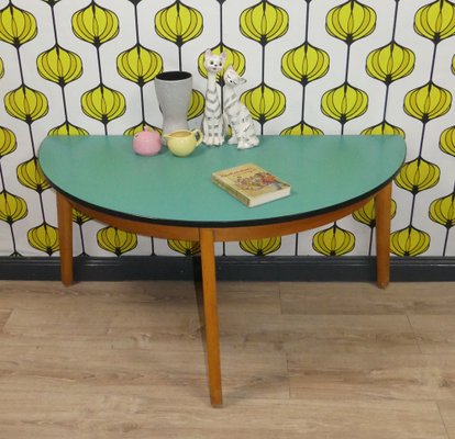 Demi Lune Console Table in Formica and Wood, 1950s-AFE-1790742