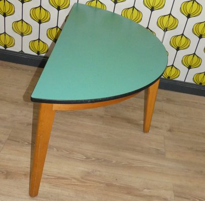 Demi Lune Console Table in Formica and Wood, 1950s-AFE-1790742