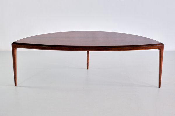 Demilune Coffee Table in Rosewood by Johannes Andersen for CFC Silkeborg, 1960s-FMT-1338500