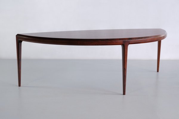 Demilune Coffee Table in Rosewood by Johannes Andersen for CFC Silkeborg, 1960s-FMT-1338500