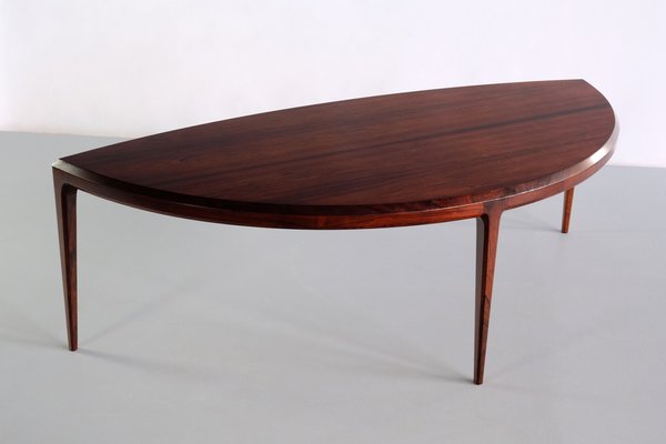 Demilune Coffee Table in Rosewood by Johannes Andersen for CFC Silkeborg, 1960s-FMT-1338500