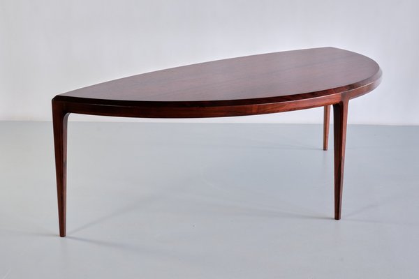 Demilune Coffee Table in Rosewood by Johannes Andersen for CFC Silkeborg, 1960s-FMT-1338500