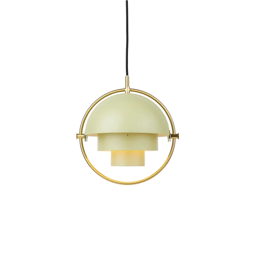 Multi-Lite Pendant Lamp by Gubi #Small/Desert Sage/Brass