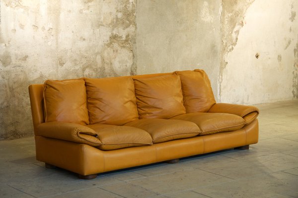 Design Leather 3-Seater Sofa, 1970s-LA-1354800