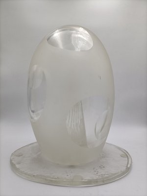 Design Sculpture with Two Elements in Miled and Polished Glass by Punta Mattia Toso for Fratelli Toso, 1990s-OHK-1722303