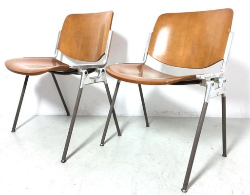 Desk Chairs by Giancarlo Piretti for Castelli / Anonima Castelli, 1965, Set of 2-FQG-1742920