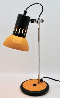 Desk Lamp in Yellow Metal and Chrome from Aluminor, France, 1970s-MJY-1148917