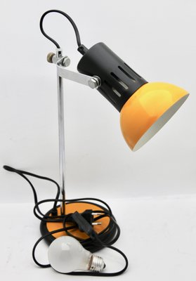 Desk Lamp in Yellow Metal and Chrome from Aluminor, France, 1970s-MJY-1148917