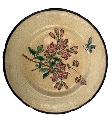 Dessert Plates with Japanese Enamel Decoration from Longwy, 1940s, Set of 12-EUT-1735367