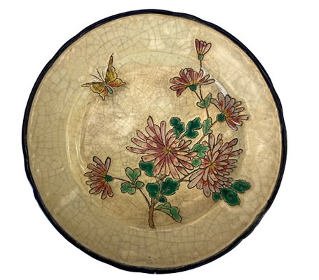 Dessert Plates with Japanese Enamel Decoration from Longwy, 1940s, Set of 12-EUT-1735367