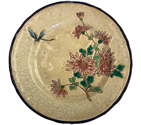 Dessert Plates with Japanese Enamel Decoration from Longwy, 1940s, Set of 12-EUT-1735367