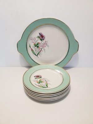 Dessert Set from Manufacture d'Orchies , 1950s, Set of 7-EHL-621213