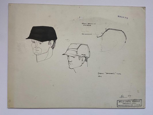 Dessin « helmeted man 3 » pour la NASA - Raymond Loewy et William Snaith 1968-ICD-847301