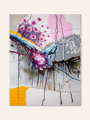 Detlef Hagenbäumer, Pink Roe, Acrylic, Oil and Spray Paint on Canvas-GPP-1125757