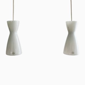 Diabolo Pendant Lights by Peter Svarrer for Holmegaard, Denmark, 1970s, Set of 2-FJP-2035721