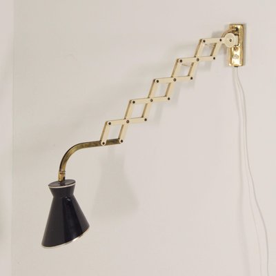 Diabolo Wall Scissor Lamp by Karl Lang for Sis Licht, 1950s-ZT-1824797