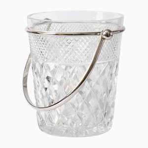 Diamond Cut Crystal Glass Ice Bucket from Val Saint Lambert, 1960s-IXK-1437637