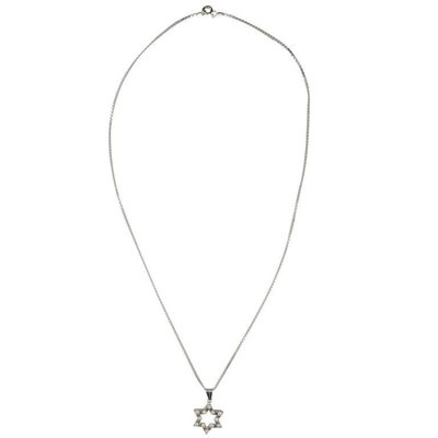 Diamond Gold Star Pendant with Chain-OLU-896198