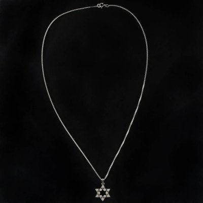 Diamond Gold Star Pendant with Chain-OLU-896198