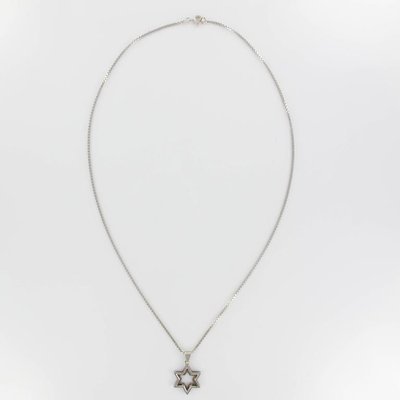 Diamond Gold Star Pendant with Chain-OLU-896198