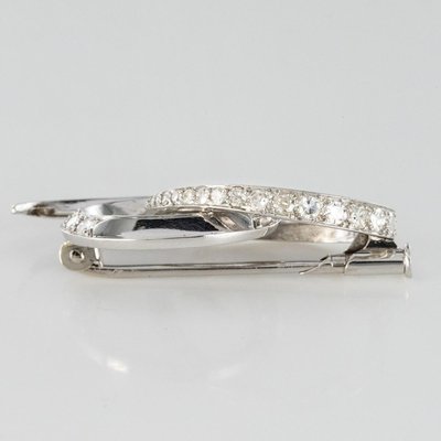 Diamonds 18 Karat White Gold Brooch by Front, 1970s-OLU-896264