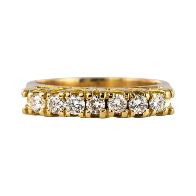 Diamonds and 18 Karat Yellow Gold Garter Ring-OLU-896663