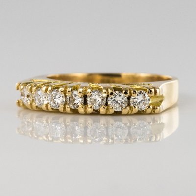 Diamonds and 18 Karat Yellow Gold Garter Ring-OLU-896663