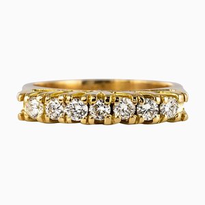 Diamonds and 18 Karat Yellow Gold Garter Ring-OLU-896663