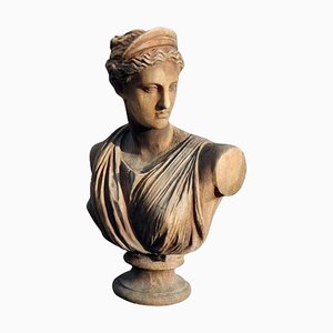 Diana or Artemis Bust of Versailles, Early 20th Century, Terracotta-FDW-2023346