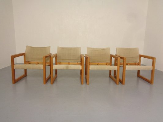 Diana Pine Wood Armchairs & Table by Karin Mobring for Ikea, 1970s, Set of 5-RDW-1817507