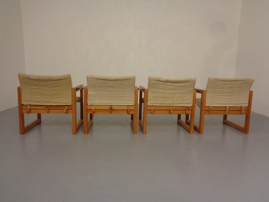 Diana Pine Wood Armchairs & Table by Karin Mobring for Ikea, 1970s, Set of 5-RDW-1817507