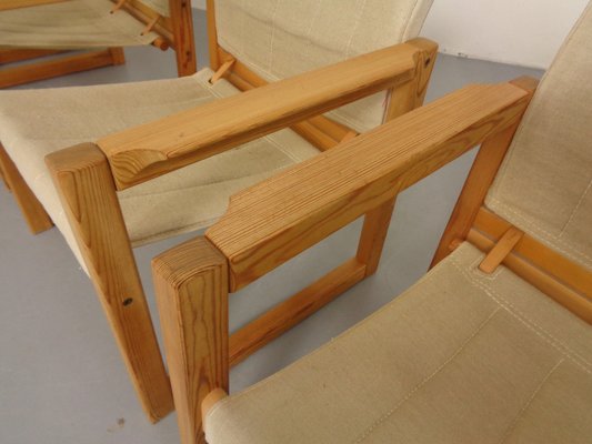 Diana Pine Wood Armchairs & Table by Karin Mobring for Ikea, 1970s, Set of 5-RDW-1817507