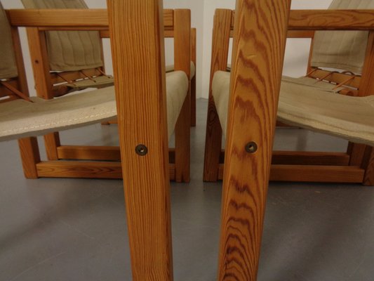 Diana Pine Wood Armchairs & Table by Karin Mobring for Ikea, 1970s, Set of 5-RDW-1817507