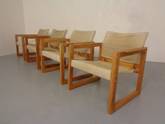 Diana Pine Wood Armchairs & Table by Karin Mobring for Ikea, 1970s, Set of 5-RDW-1817507